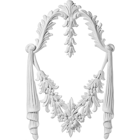 Ekena Millwork 7 5/8"W x 11 7/8"H x 1/2"P Hurley Center Onlay ONL07X11HU